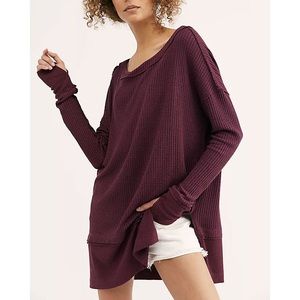 Free People Women's North Shore Thermal fig sorbet